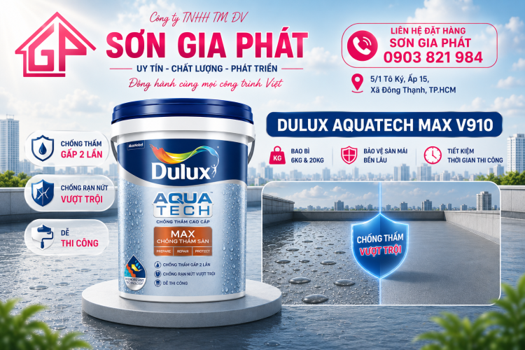 Chống thấm Sàn DULUX AQUATECH MAX V910