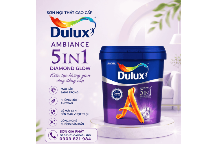 Dulux Ambiance 5in1 Diamond Glow - Siêu Bóng 66AB