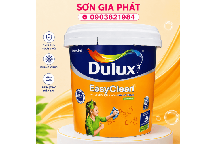 Dulux EasyClean Nội Thất Lau Chùi Vượt Trội- Kháng Virus Bề Mặt Mờ 99A