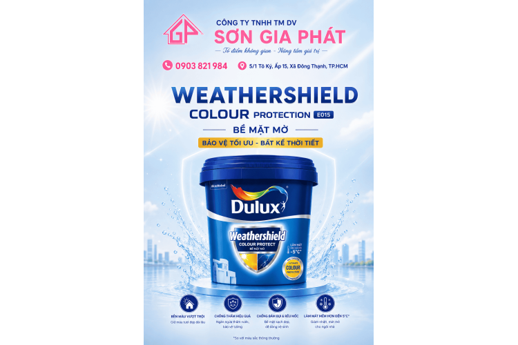 Dulux Weathershield Colour Protect Bề Mặt Mờ- E015