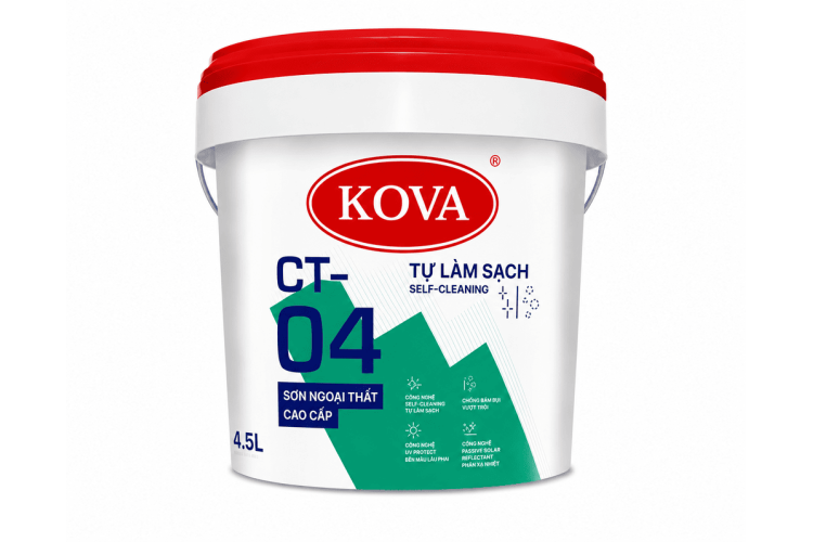 Sơn ngoại thất cao cấp KOVA CT-04 Tự Làm Sạch (Mới)