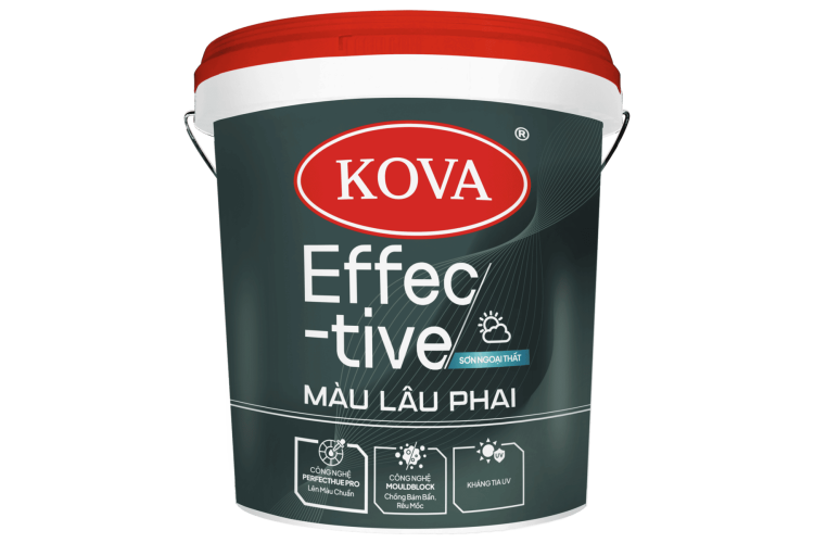 Sơn ngoại thất KOVA Effective Màu Lâu Phai