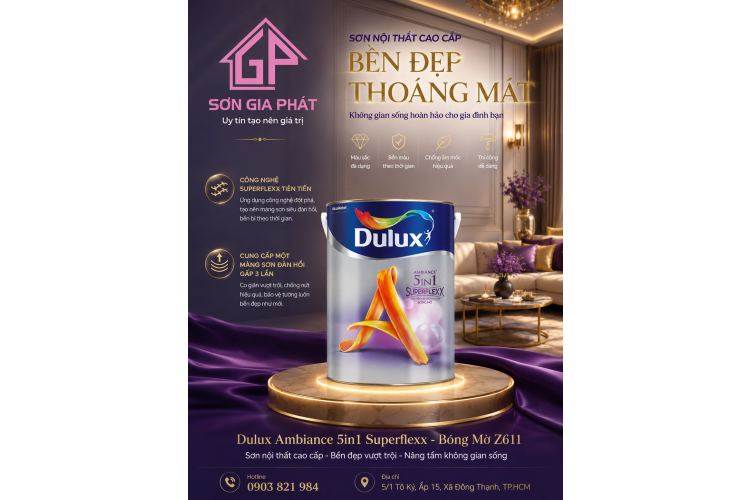 Dulux Ambiance 5in1 Superflexx - Bóng Mờ Z611