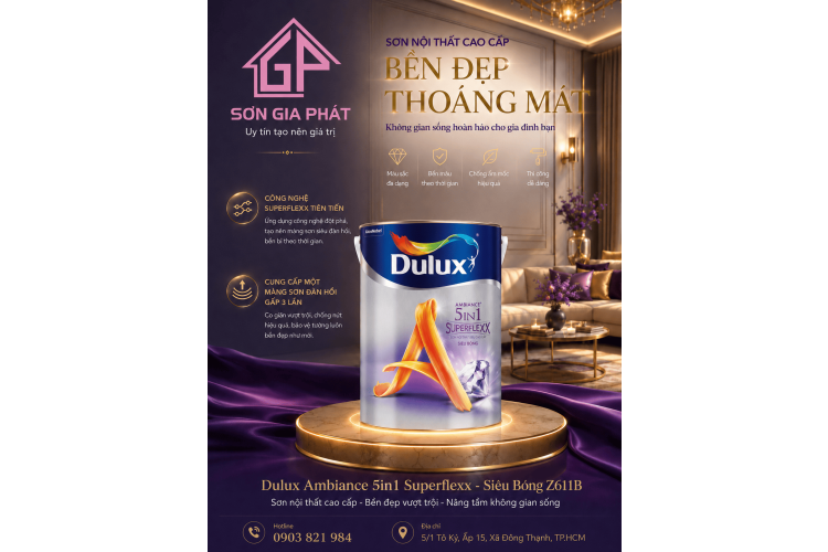 Dulux Ambiance 5in1 Superflexx - Siêu Bóng Z611B